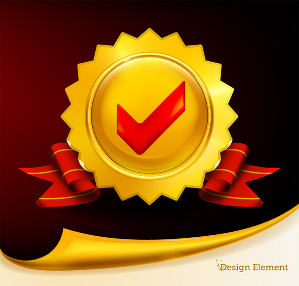 free vector Gorgeous medal vector